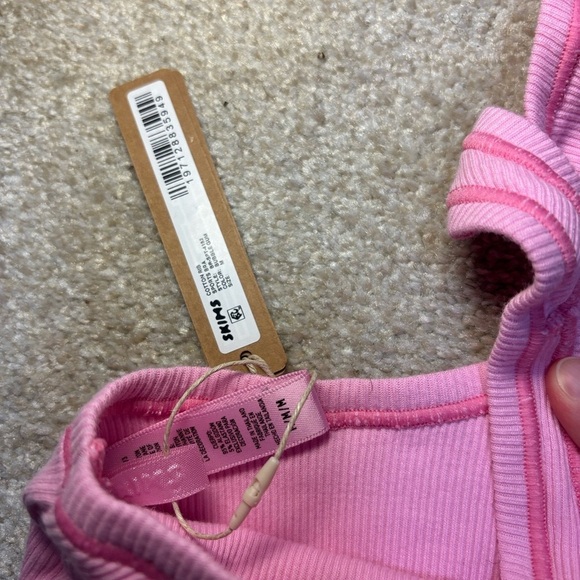 NWT SET Skims Cotton Ribbed Racerback Bralette & Boxers - Picture 6 of 12